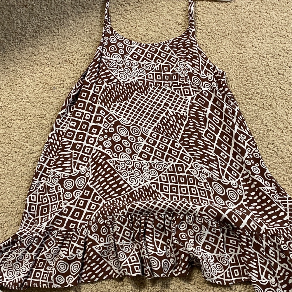 Brown&white urban outfitters dress🤍
